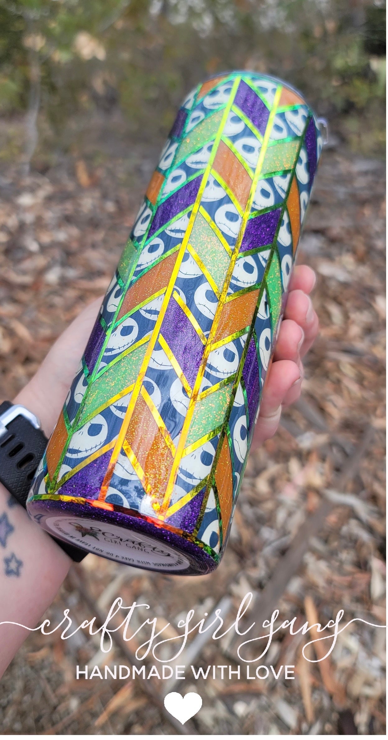 Nightmare Mosaic Chevron Tumbler