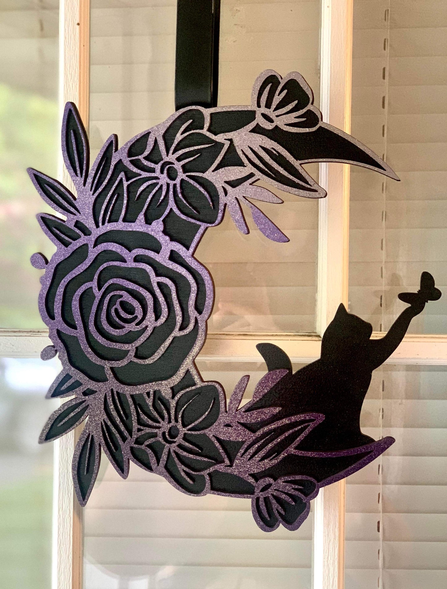 Floral moon with Cat (Digital Download)